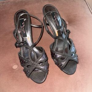 Nina Grey Jeweled Strappy Heels
